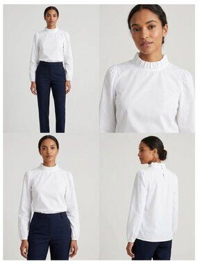 J. Crew Long-sleeve ruffleneck top Size 3X
